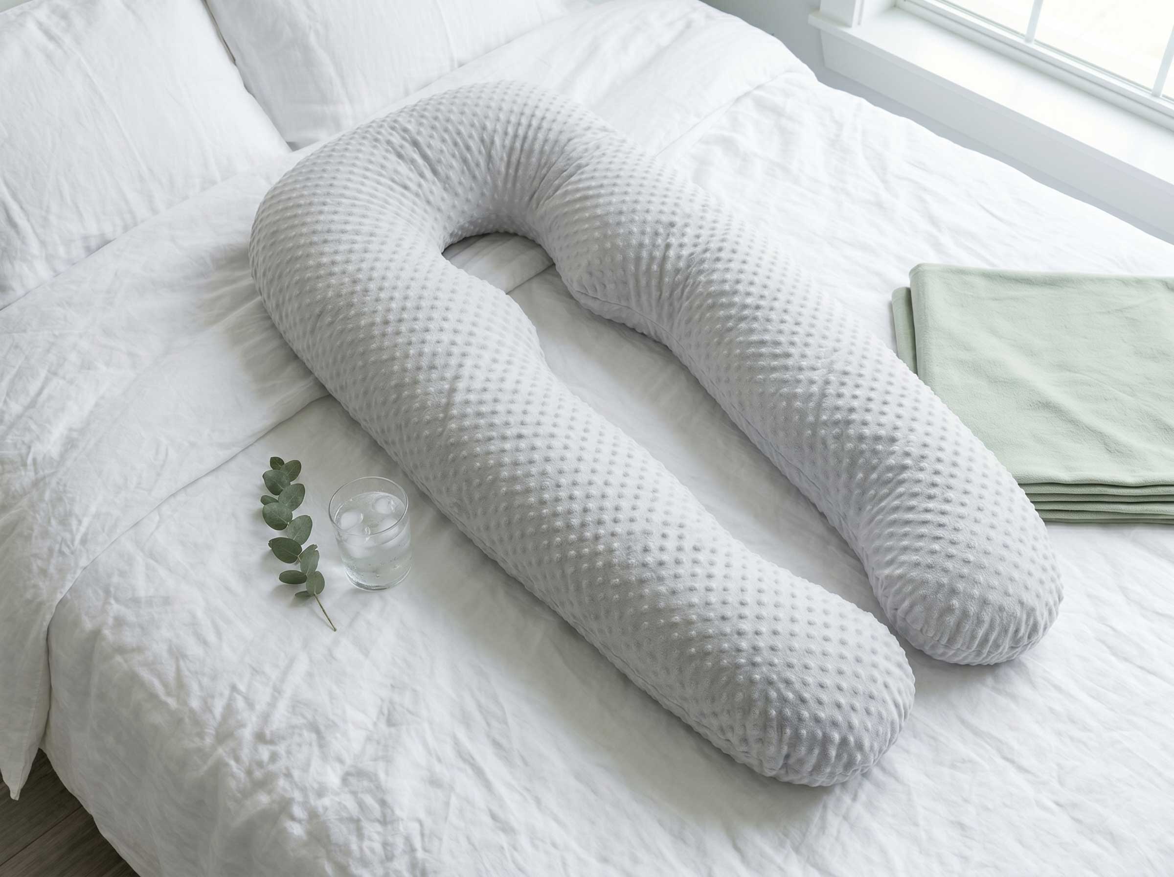 Summer pregnancy sleep guide showing how to stay cool with the right maternity pillow