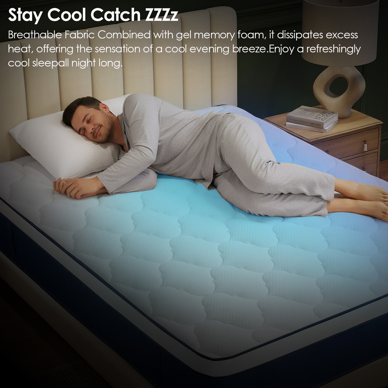 Queen Rose 10-Inch Hybrid Mattress – Ocean Breeze