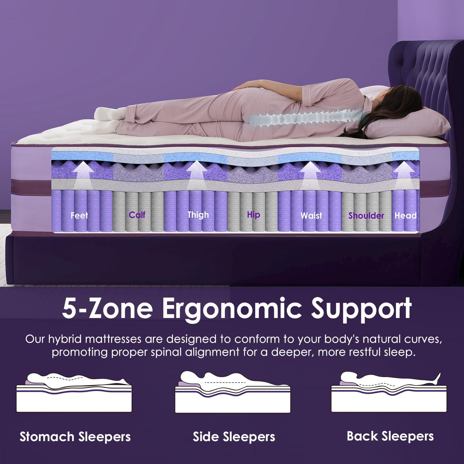 Queen Rose - Hybrid Mattress Cozy