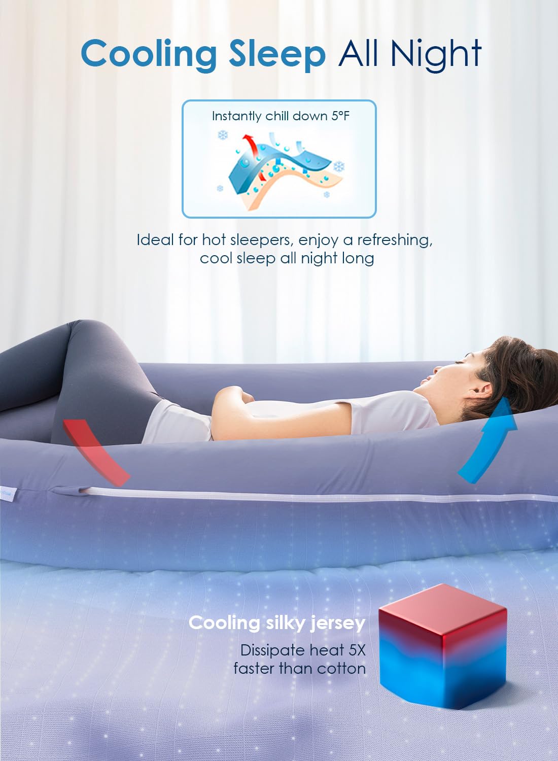 Classic 55" U-Shaped Maternity Pillow