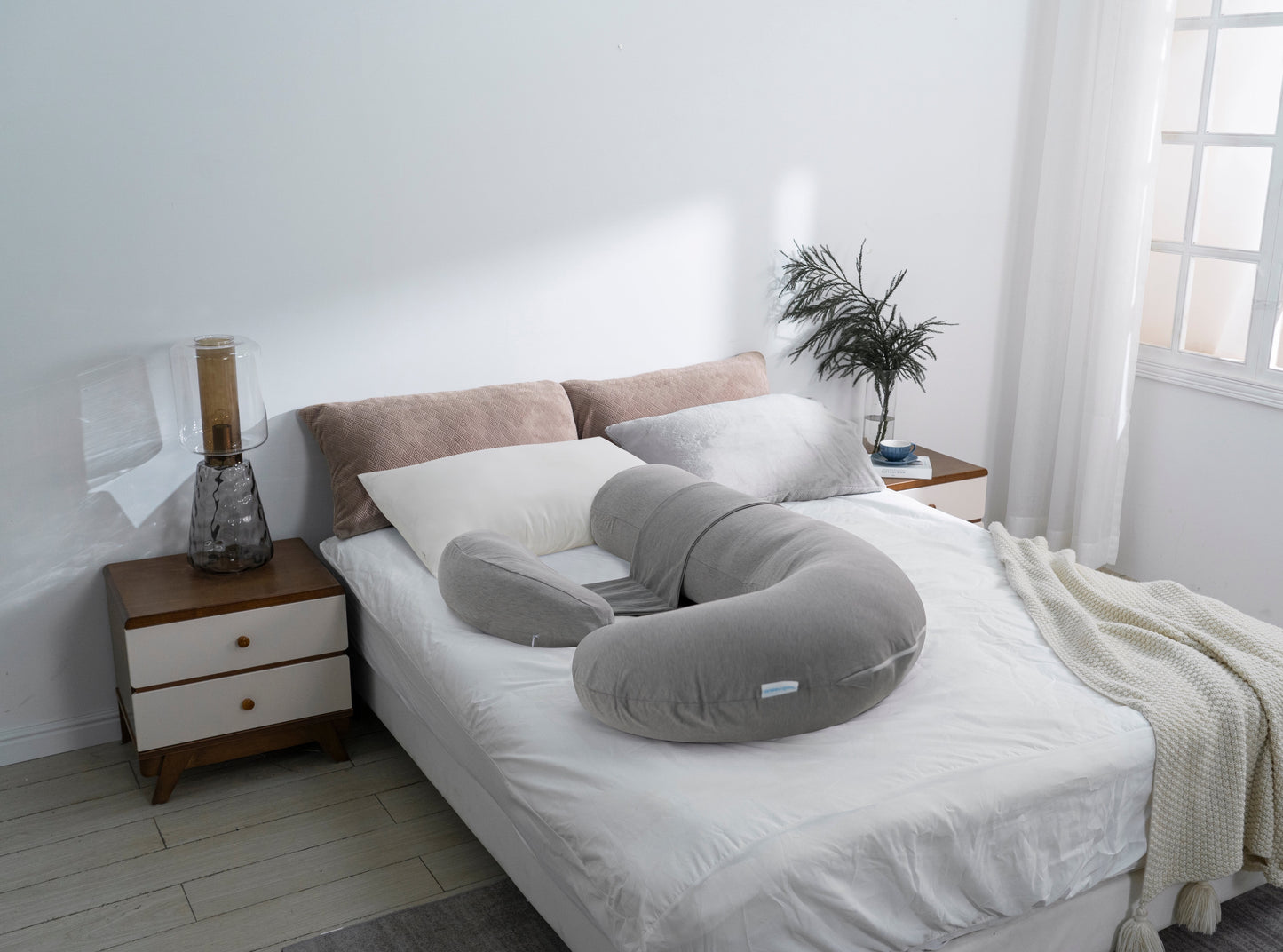 Classic F-Shaped Maternity Pillow
