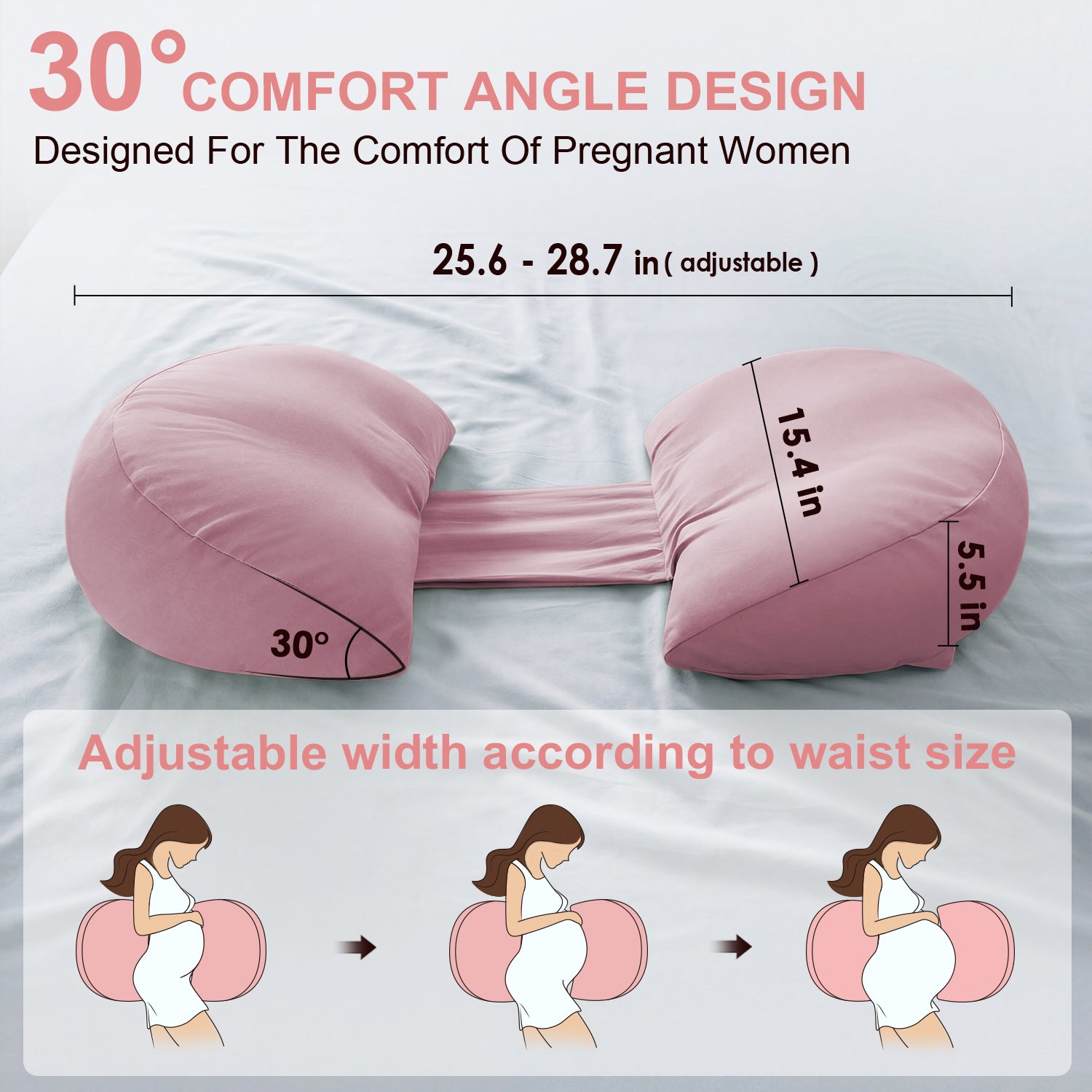 Adjustable Belly Support Pillow
