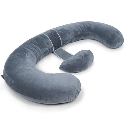 E-Shaped Pregnancy Pillow, Soft Velvet