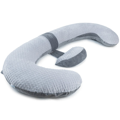 E-Shaped Pregnancy Pillow, Dot Velvet